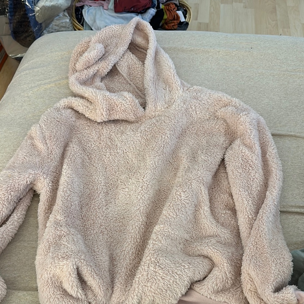 Cozy Pink Hooded Sweater